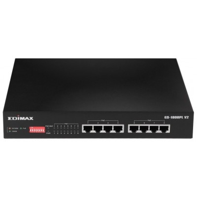 Edimax GS-1008PL V2 Switch 8xGbE PoE+ en Huesoi